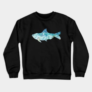 Fish with Ocean Waves Crewneck Sweatshirt